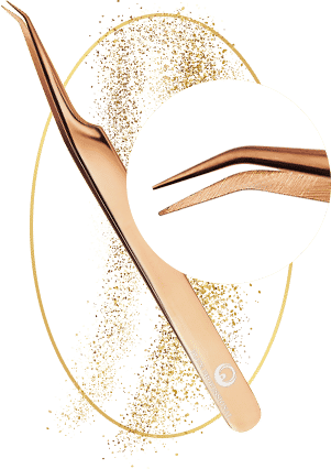 פינצטה הרחבה -DLUX NEWEST ROSE GOLD 01 פינצטה הרחבה -DLUX NEWEST ROSE GOLD 01
